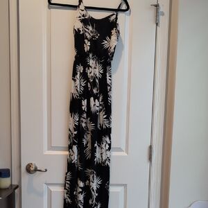 Lush Black Floral Dress